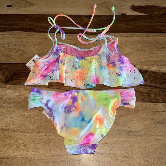 NWT Victoria’s Secret PINK Rainbow Tie Dye Bikini Set - Picture 2 of 5